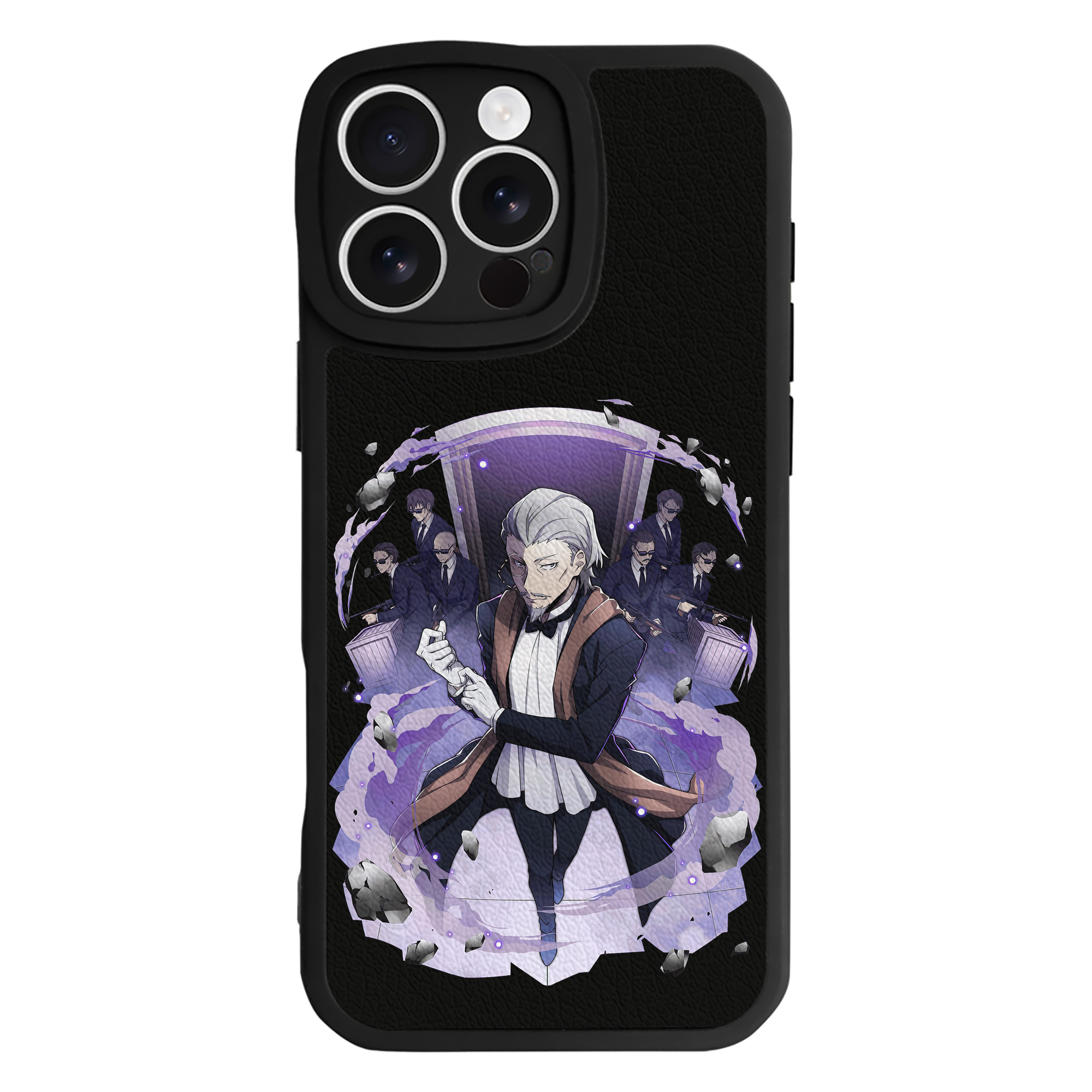 （画像用） 文豪ストレイドッグス Bungo Stray Dogs 【iPhone 16シリーズ対応】シリコンスマホケース（レザー調） 材質：シリコン